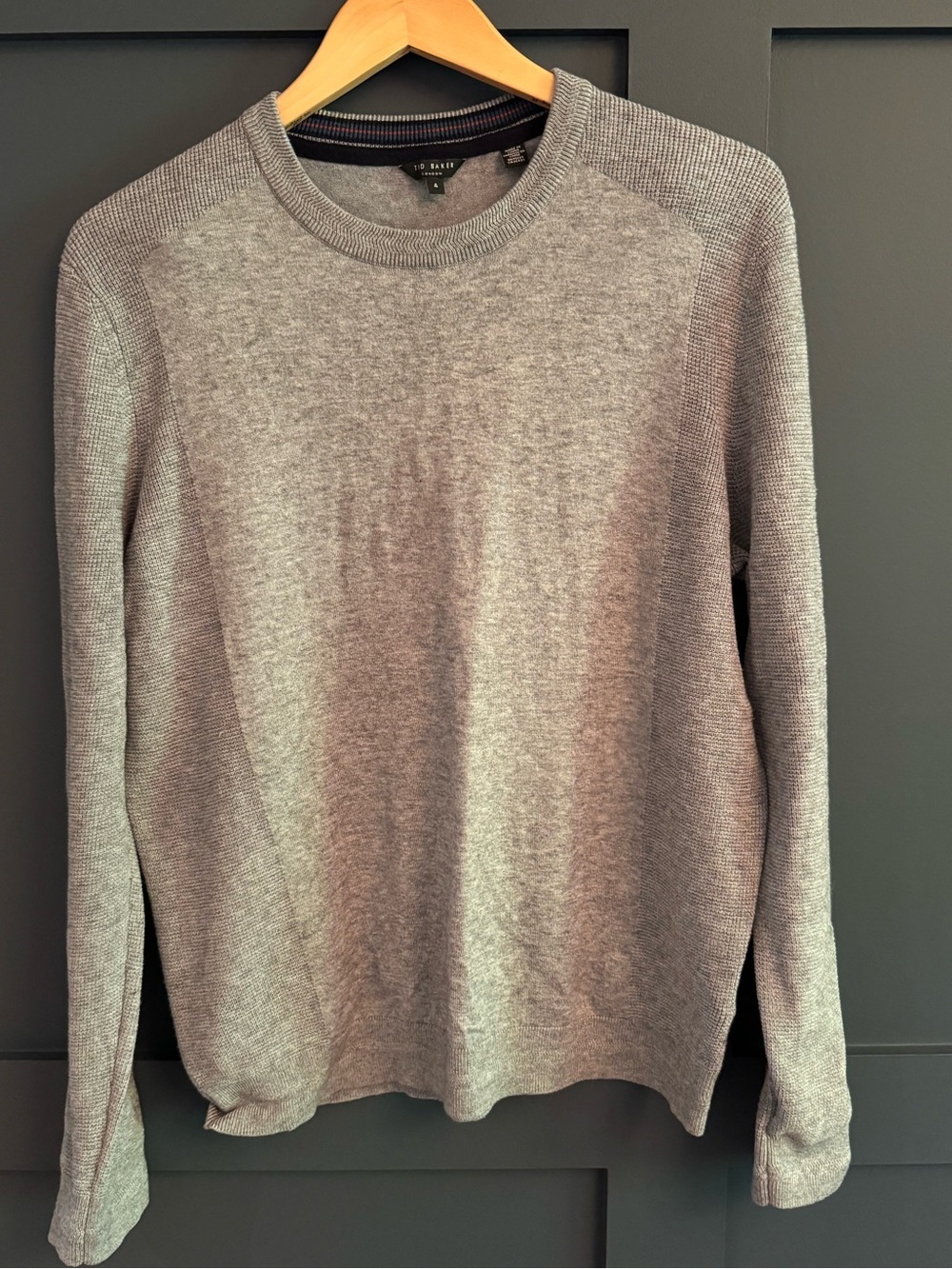 Ted Baker London Gray Crewneck Sweater